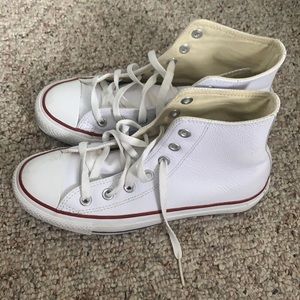 High top leather converse
